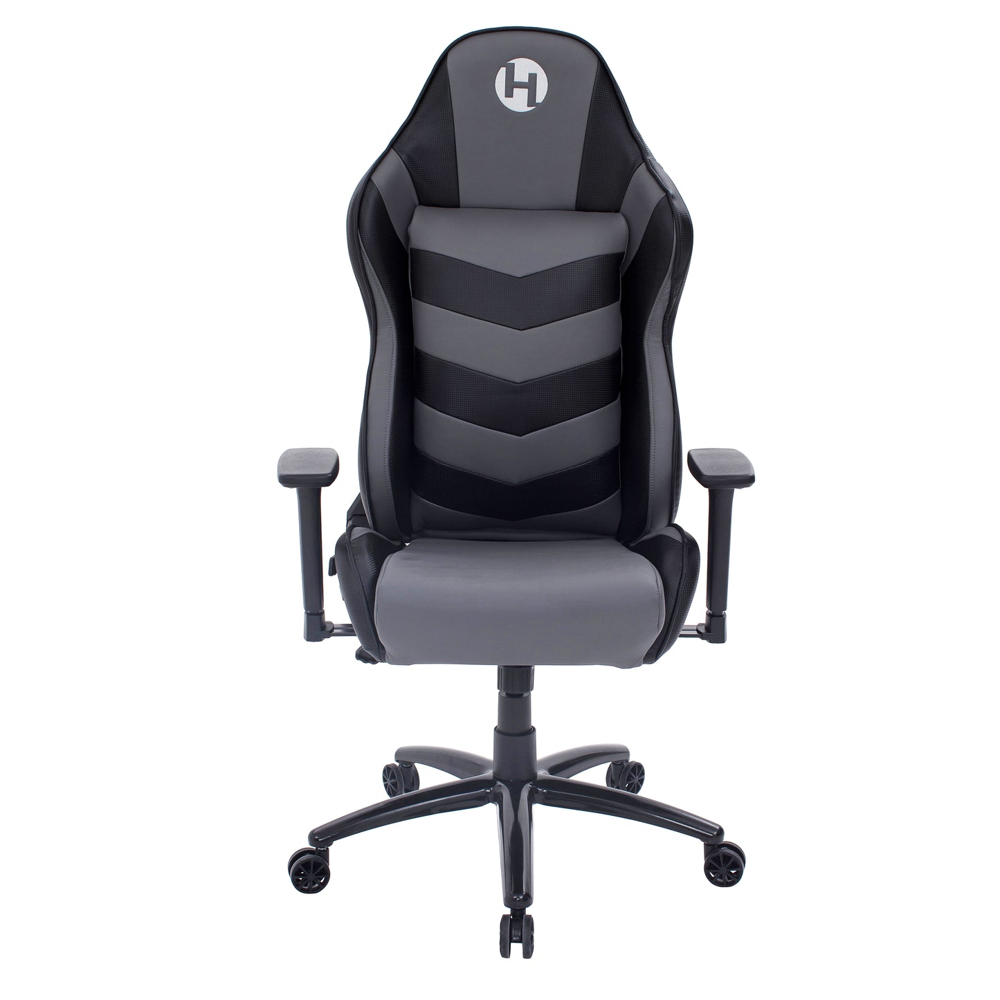 TS-61 Ergonomic High Back Racer Style Video Gaming Chair, Grey/Black