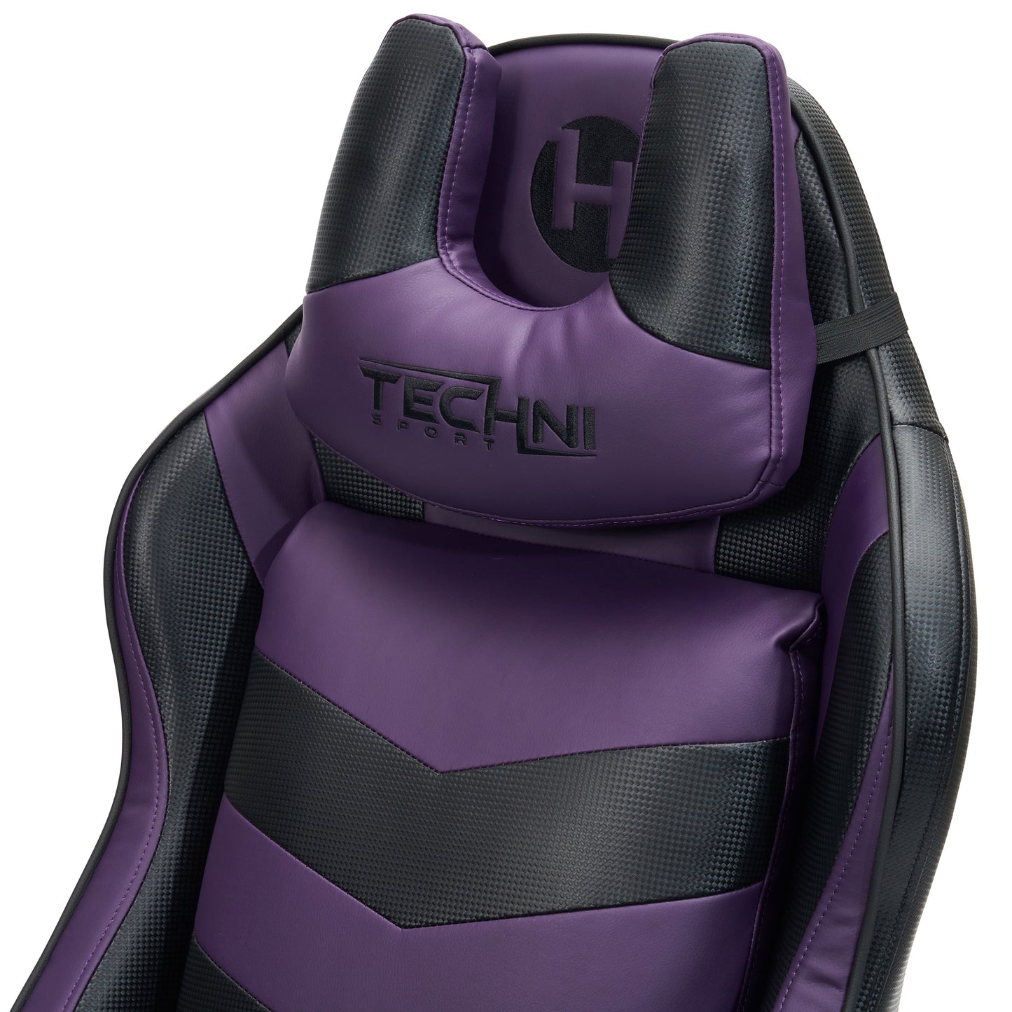 TS-61 Ergonomic High Back Racer Style Video Gaming Chair, Purple/Black