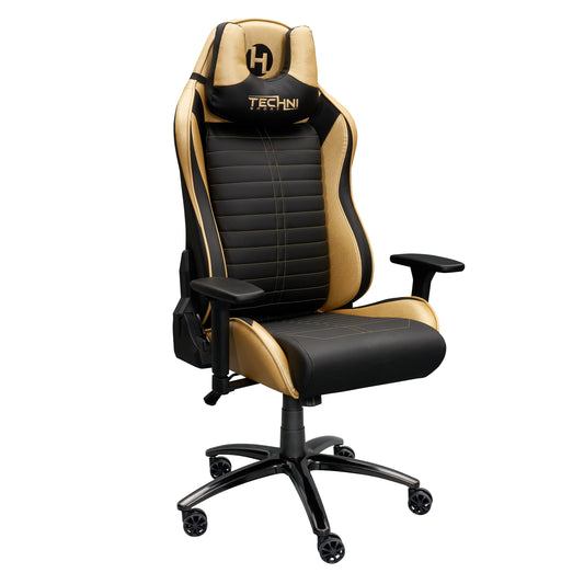 Ergonomic Racing Style Gaming Chair - Golden