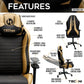 Ergonomic Racing Style Gaming Chair - Golden