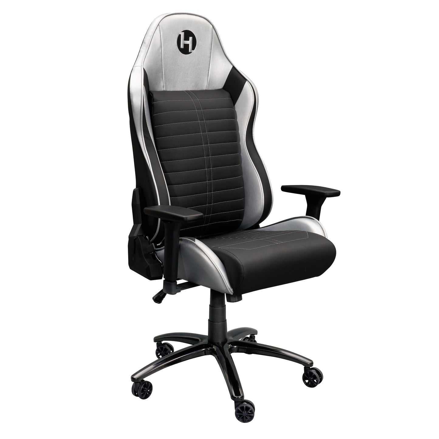 Ergonomic Racing Style Gaming Chair - Silver