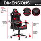 TS-83 Ergonomic High Back Racer Style PC Gaming Chair, Black