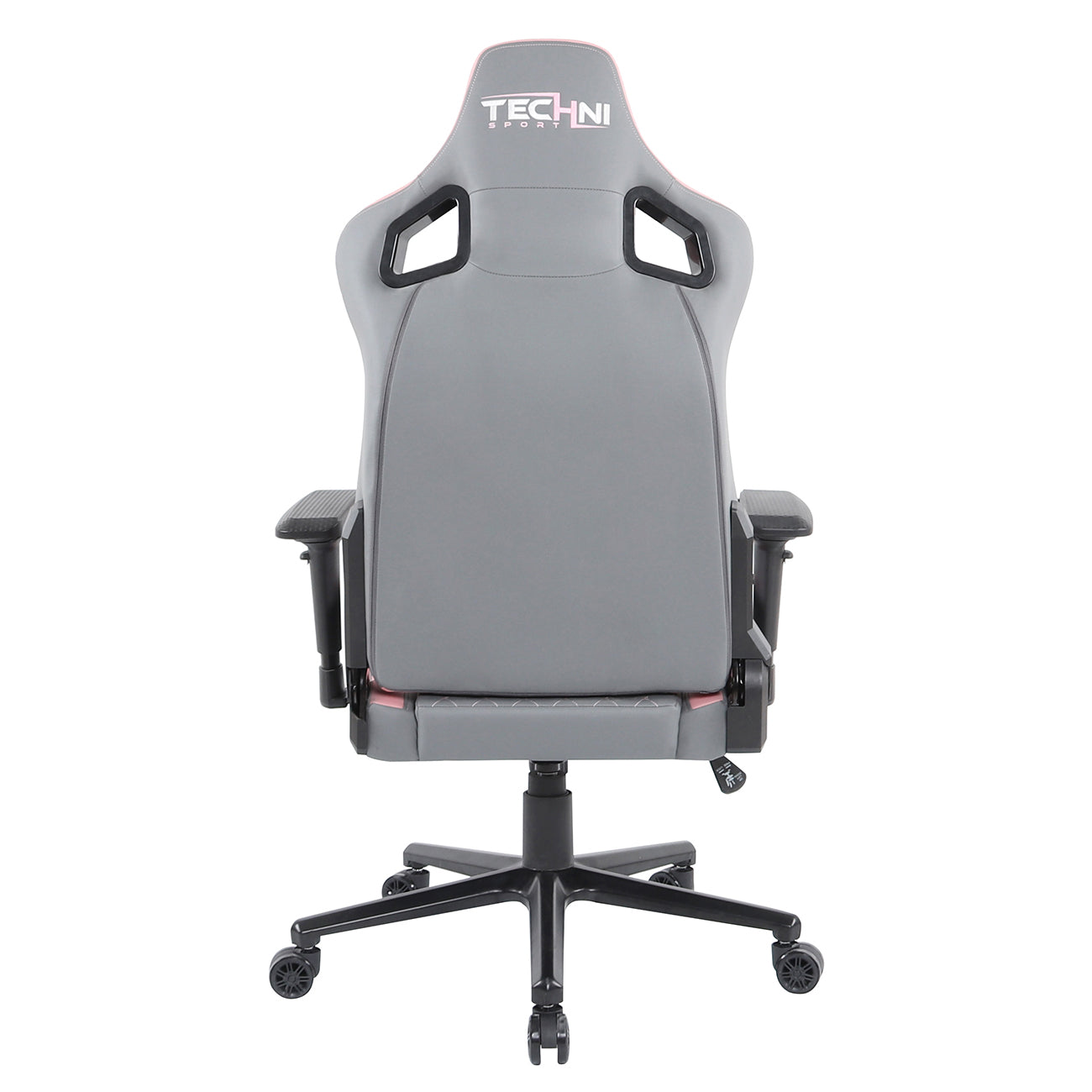 TS-83 Ergonomic High Back Racer Style PC Gaming Chair, Grey/Pink