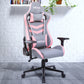 TS-83 Ergonomic High Back Racer Style PC Gaming Chair, Grey/Pink