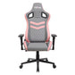 TS-83 Ergonomic High Back Racer Style PC Gaming Chair, Grey/Pink